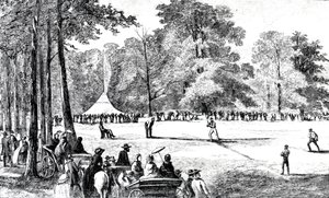 A baseballklubok első találkozója, New York, 1857 alkotó: American School