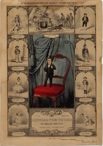 Az eredeti Tom Thumb tábornok: a legkisebb élő ember, kocsma. Currier & Ives, 1860 alkotó: American School