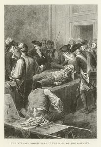 A sebesült Robespierre a közgyűlés termében alkotó: American School