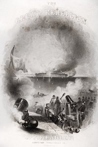 A Fort Sumter elleni támadás 1861-ben című művének címoldali illusztrációja, J.T. „The Great Rebellion” című művéből. Headley, 1866 alkotó: American School