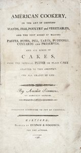 Az American Cookery címlapja, írta Amelia Simmons, kiadó a Hudson & Goodwin, 1796 alkotó: American School