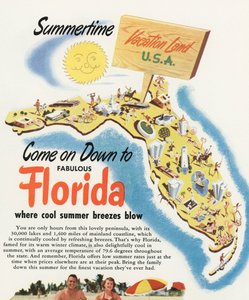 Florida turisztikai térképe alkotó: American School