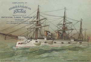 Az amerikai haditengerészet USS Chicago cirkálója, 1898 alkotó: American School