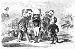 Uncle Sams Boldog tábornokok családja, 1863 körül alkotó: American School