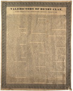 Henry Clay oklevele az Egyesült Államok Szenátusában, 1842. március 31. alkotó: American School