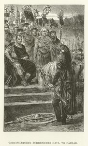 Vercingetorix átadja Galliát Caesarnak alkotó: American School