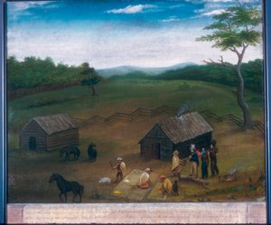 Nézet Elkhart megyében, Indiana (olaj, vászon) alkotó: American School