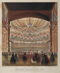 A Zeneakadémia látványa a színpadról, Brooklyn Sanitary Fair, 1864 alkotó: American School
