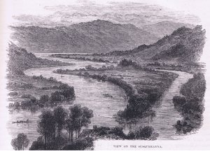 Kilátás a Susquehannára, illusztráció Cassell története az Egyesült Államok pubjából. készítette: Petter & Galpin 1890 körül (litho) alkotó: American School