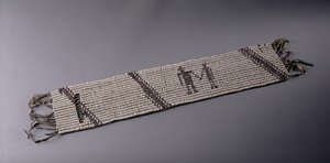 Wampum öv, amelyet Lenni Lenape indiai emberek készítettek, Pennsylvania alkotó: American School