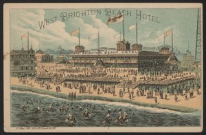 West Brighton Beach Hotel, USA (színes gravírozás) alkotó: American School