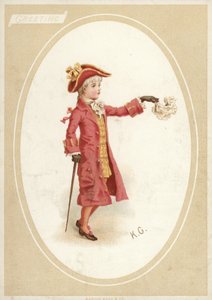 Fiatal fiú 18. századi jelmezben alkotó: American School