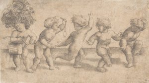 Five Dancing Putti,.n.d. alkotó: Amico Aspertini