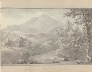 Kilátások Angliában, Skóciában és Walesben: Llanrwst és Capel Cerrig között a hegy Moel Shiabod, a folyó a Lligwy alkotó: Amos Green