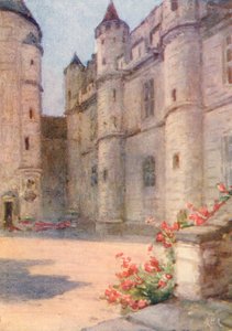 Chateau Royal, Loches (színes litográfia)