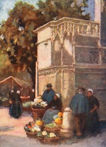 XII. Lajos szökőkút, Blois (színes litográfia)