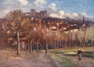 Preuilly-sur-Claise (színes litográfia) alkotó: Amy B. Atkinson