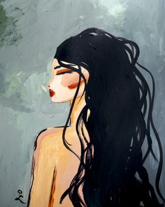 A nyugodt nő profilja alkotó: Amy Straley