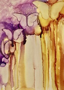 Folyékony arany pillangók alkotó: Amy Tieman