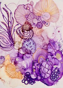 Lila-arany fantázia virág alkotó: Amy Tieman