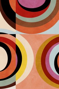 Meleg színek – Bauhaus-geometria 3 alkotó: Ana Rut Bre