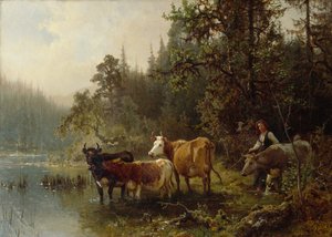 A vízoszlop mellett alkotó: Anders Askevold