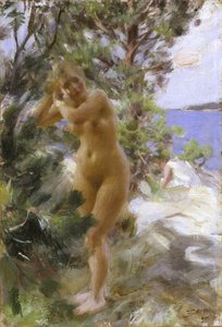 A fürdő után alkotó: Anders Leonard Zorn