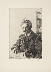 August Strindberg, 1910 alkotó: Anders Leonard Zorn