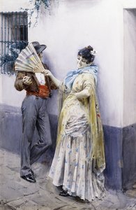 Flört, 1885 alkotó: Anders Leonard Zorn