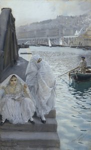 Algír kikötőjéből par Zorn, Anders Leonard (1860-1920). Akvarell papíron, mérete: 67x41 alkotó: Anders Leonard Zorn