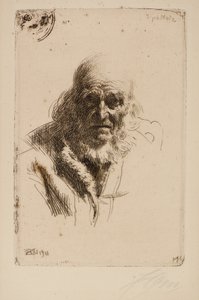 Egy öregember feje alkotó: Anders Leonard Zorn