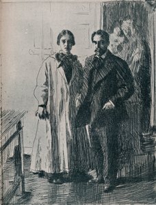 Mr. és Mrs. Atherton Curtis Anders Zorn rézkarcából, 1880-1906, 1906 alkotó: Anders Leonard Zorn