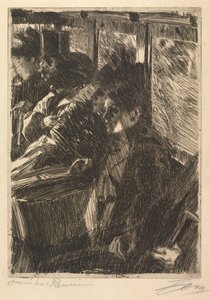 Omnibusz, 1892. alkotó: Anders Leonard Zorn
