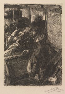 Omnibusz, 1892. alkotó: Anders Leonard Zorn