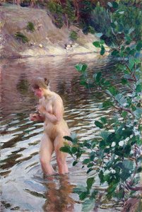 A hideg patak par Zorn, Anders Leonard (1860-1920). Olaj, vászon, mérete: 98x66 alkotó: Anders Leonard Zorn