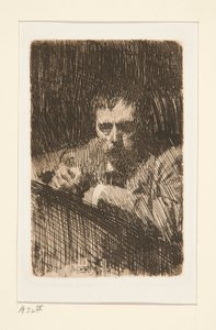 Egy festő-metsző (önarckép) alkotó: Anders Leonard Zorn