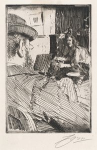 Albert Besnard és modellje alkotó: Anders Leonard Zorn