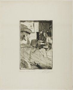 Albert Besnard és modellje alkotó: Anders Leonard Zorn
