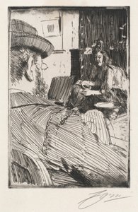 Albert Besnard és modellje alkotó: Anders Zorn