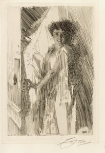 Rosita Mauri táncosnő portréja alkotó: Anders Zorn