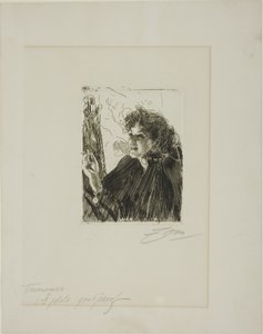 Lány cigarettával II alkotó: Anders Leonard Zorn