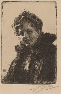 Asszony. Granberg alkotó: Anders Leonard Zorn