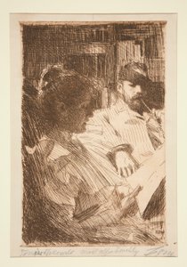 Olvasás (Mr. és Mrs. Charles Deering) alkotó: Anders Leonard Zorn