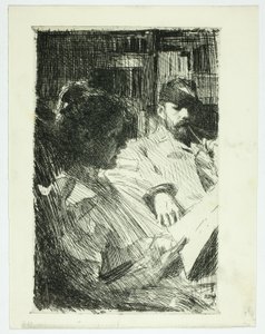 Olvasás (Mr. és Mrs. Ch. Deering) alkotó: Anders Leonard Zorn