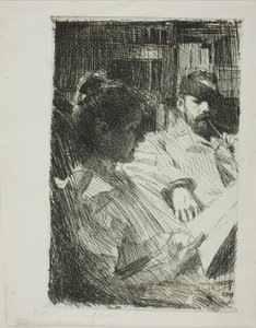 Olvasás (Mr. és Mrs. Ch. Deering) alkotó: Anders Leonard Zorn