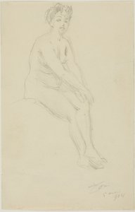 Ülő női akt alkotó: Anders Leonard Zorn