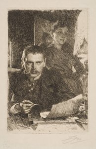 Önarckép feleségével, Emmával alkotó: Anders Zorn