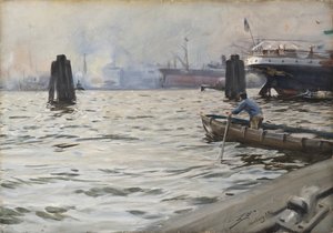 Hamburg kikötője alkotó: Anders Zorn