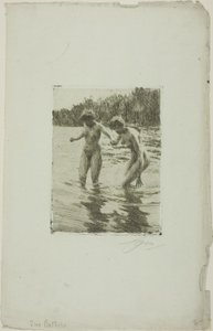 Két fürdőző alkotó: Anders Leonard Zorn