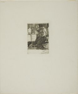 Fiatal norvég a zongoránál alkotó: Anders Leonard Zorn